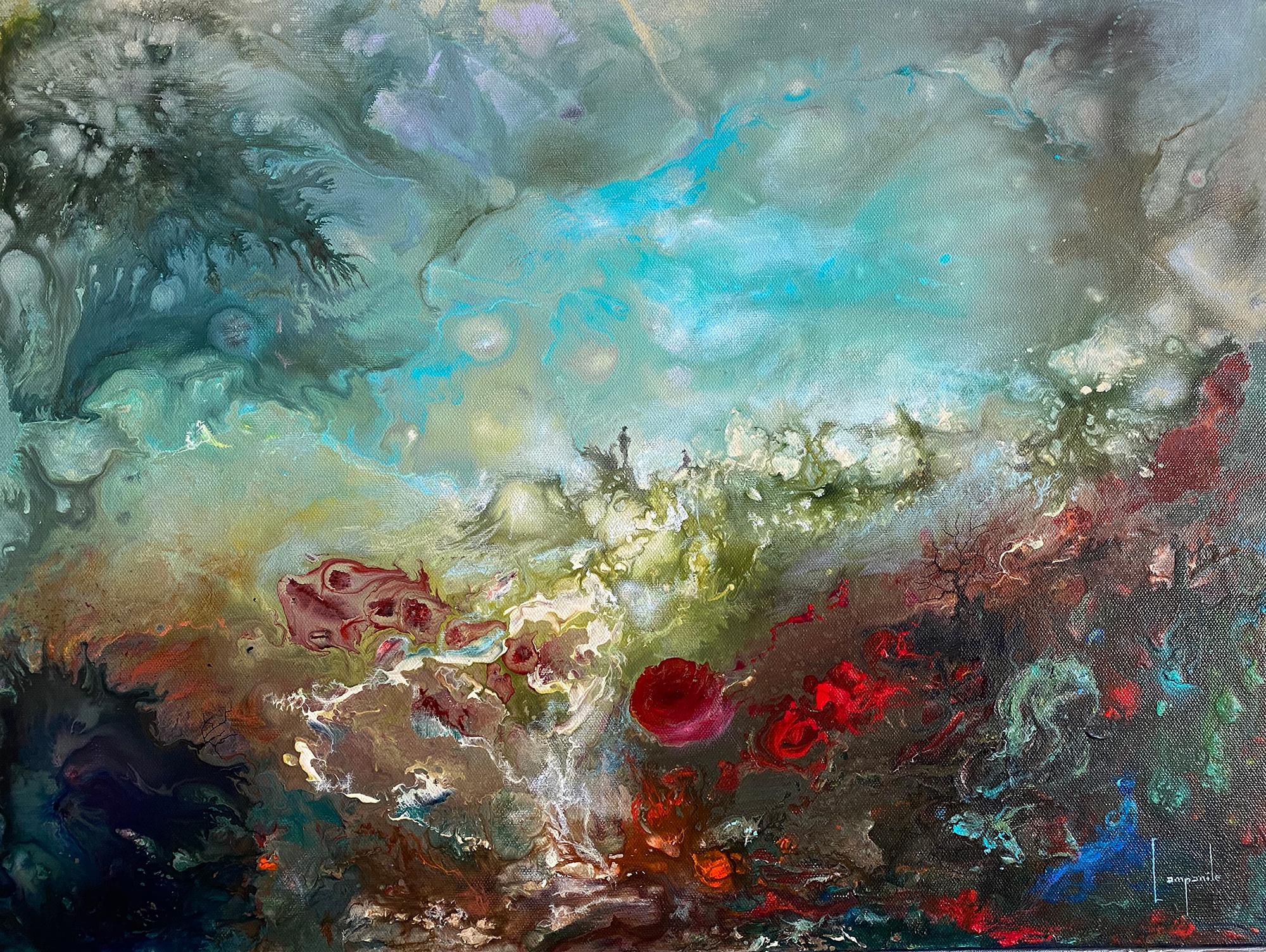 Underworld de Dario Campanile, peinture à l'huile expressionniste abstraite, 2020 en vente 5