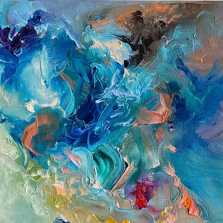 Trésors inconnus de Dario Campanile, peinture à l'huile expressionniste abstraite, 2020 en vente 1
