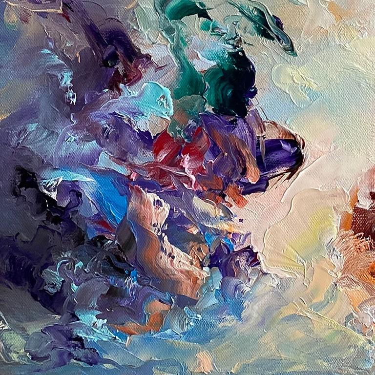 Trésors inconnus de Dario Campanile, peinture à l'huile expressionniste abstraite, 2020 en vente 5