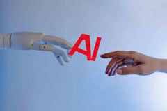 AI Rote ARTIFICIAL INTELLIGENCE – Druck von Dario Cusani – 2024