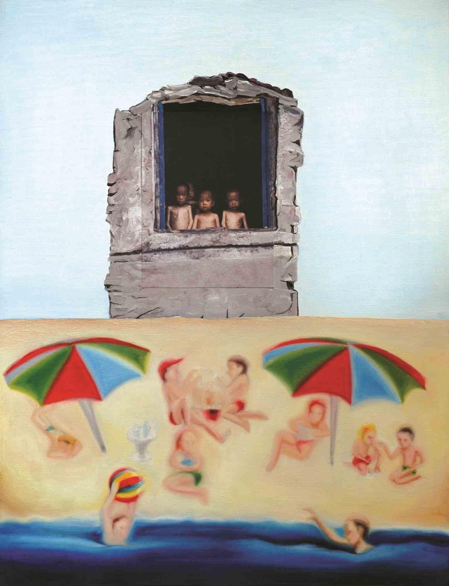 The Children Look at Us - Paint by Dario Cusani - 2007