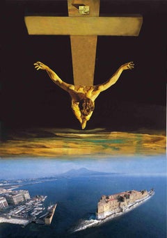 Der Christus (Dali) drückt in die Golfküste des... Mixed Media – Mixed Media von D. Cusani – 2024