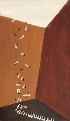La stanza delle armonie del sogno - Pittura acrilica di Dario Cusani - 1994