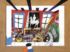 L'étude de Via Ripetta 32 - Peinture acrylique de Dario Cusani - 1991