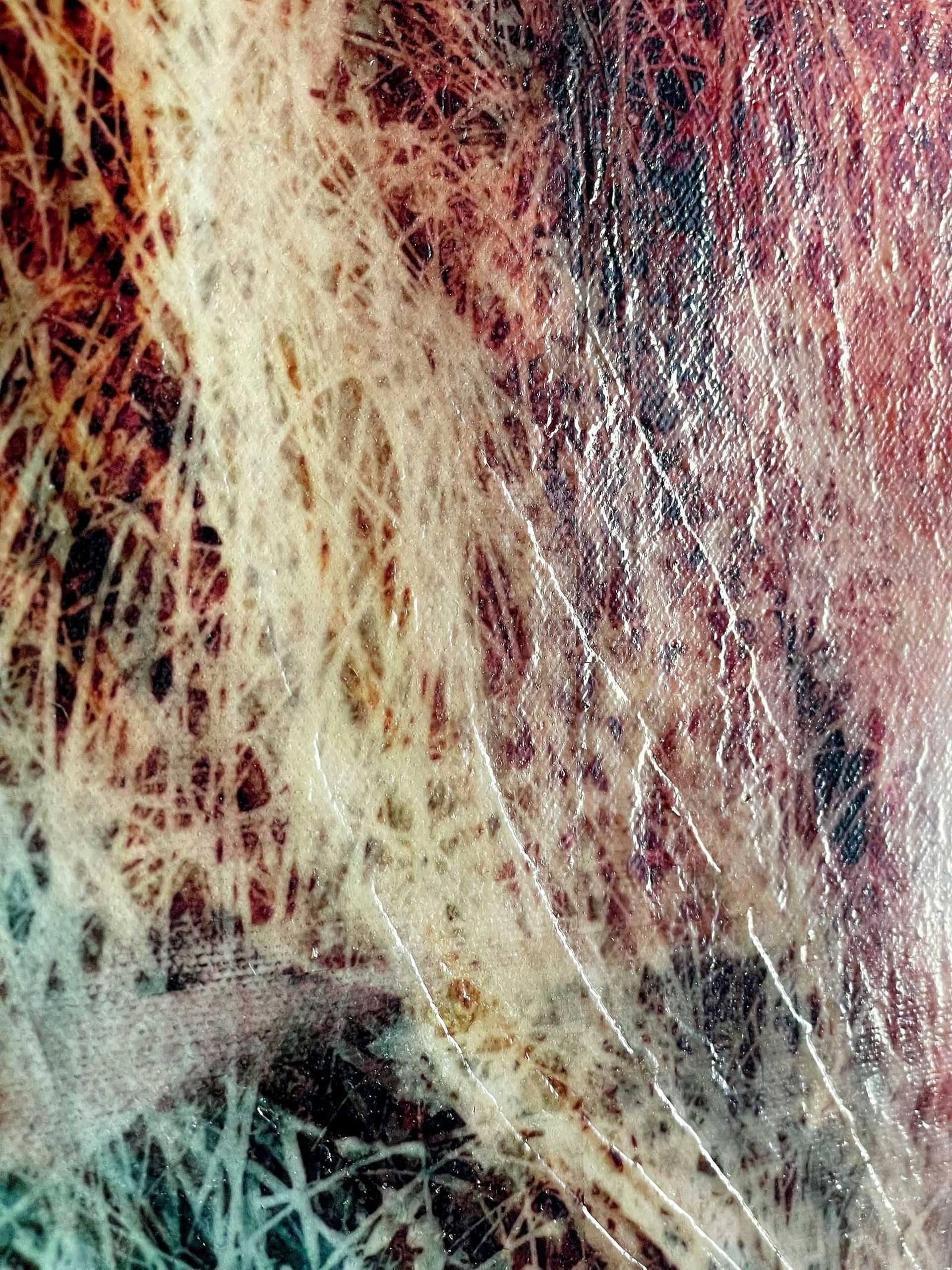 
Como escultura antigua, Darío Moschetta crea fuerza y movimiento en esta obra de arte. Además, la técnica experimental aporta una textura única a la figura. El pelo ondea a lo largo del cuello y aporta dinamismo al rostro.

SIN FRAMMAR

🟢 Técnica: