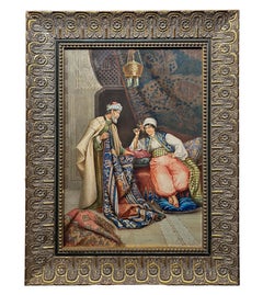   Tapis Merchant aquarelle  par Dario Santini  (Italien, 1874-1924)