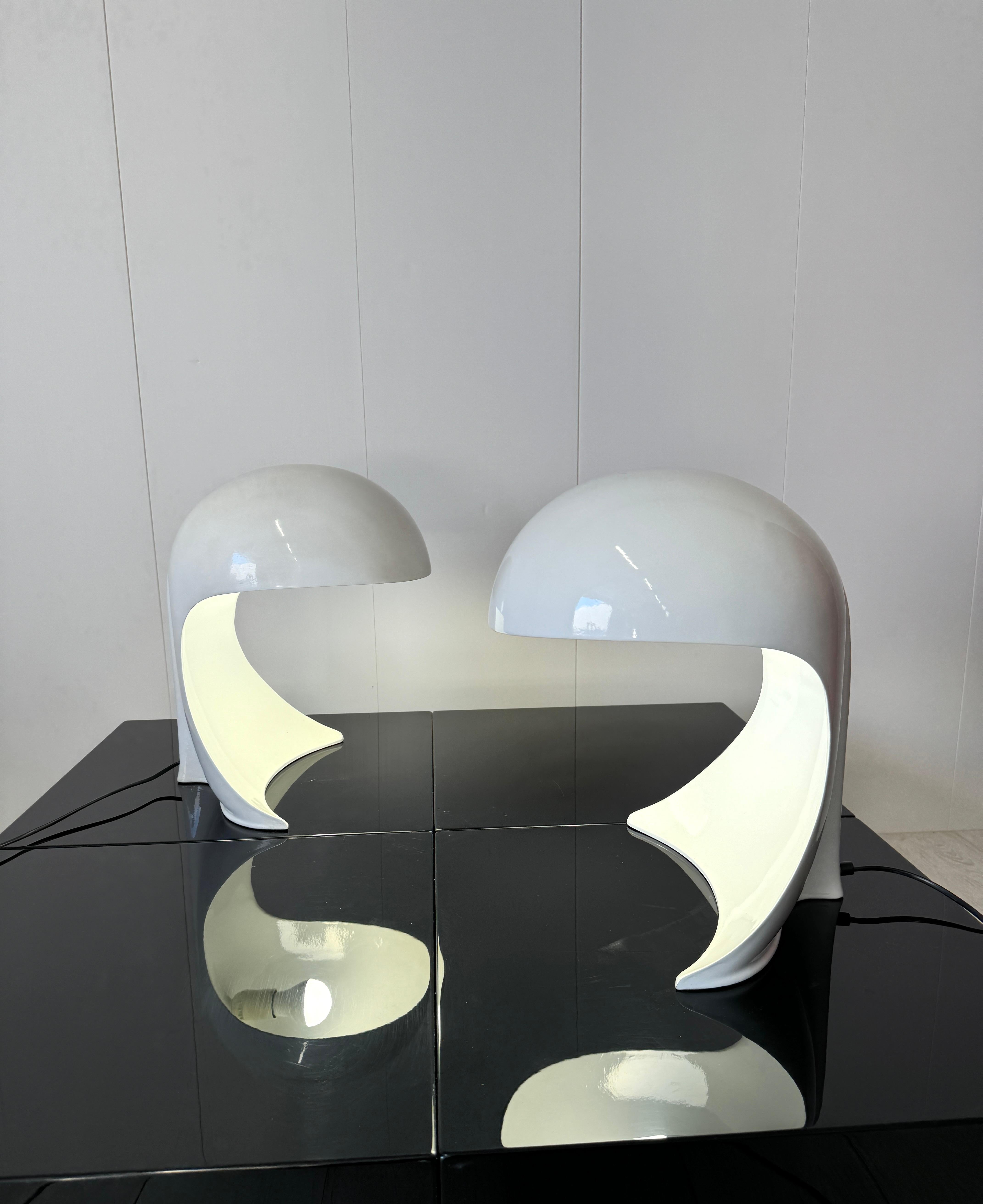 Dario Tognon , Paire de lampes de table mod. Dania, prod. Artemide, 1969 Bon état - En vente à Rivoli, IT