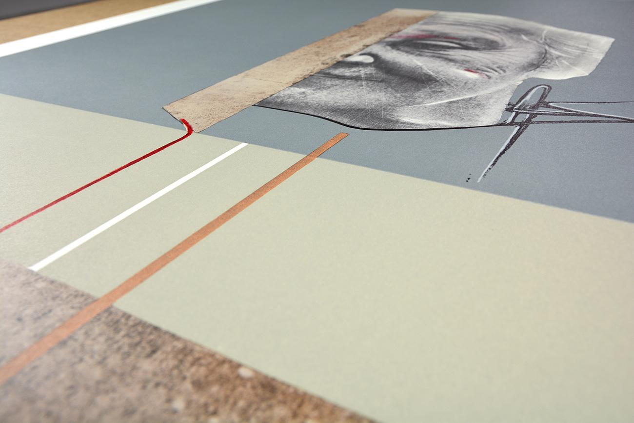 Dario Villalba UNTITLED 4 Conceptualismo Limitado Contemporáneo Español Mujer Gris en venta 2