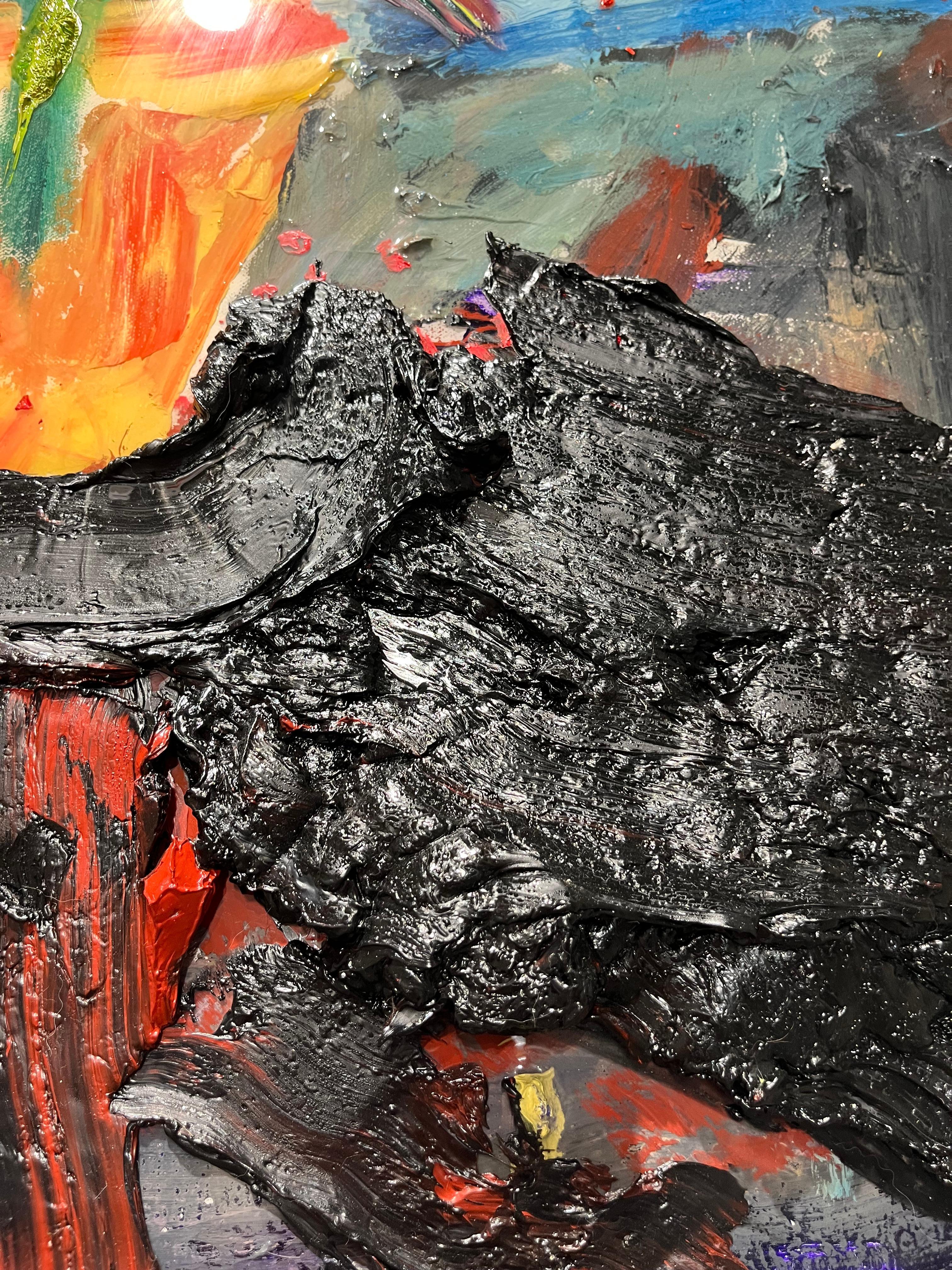 Piastra nera - Abstract Painting Beige di Darius Yektai