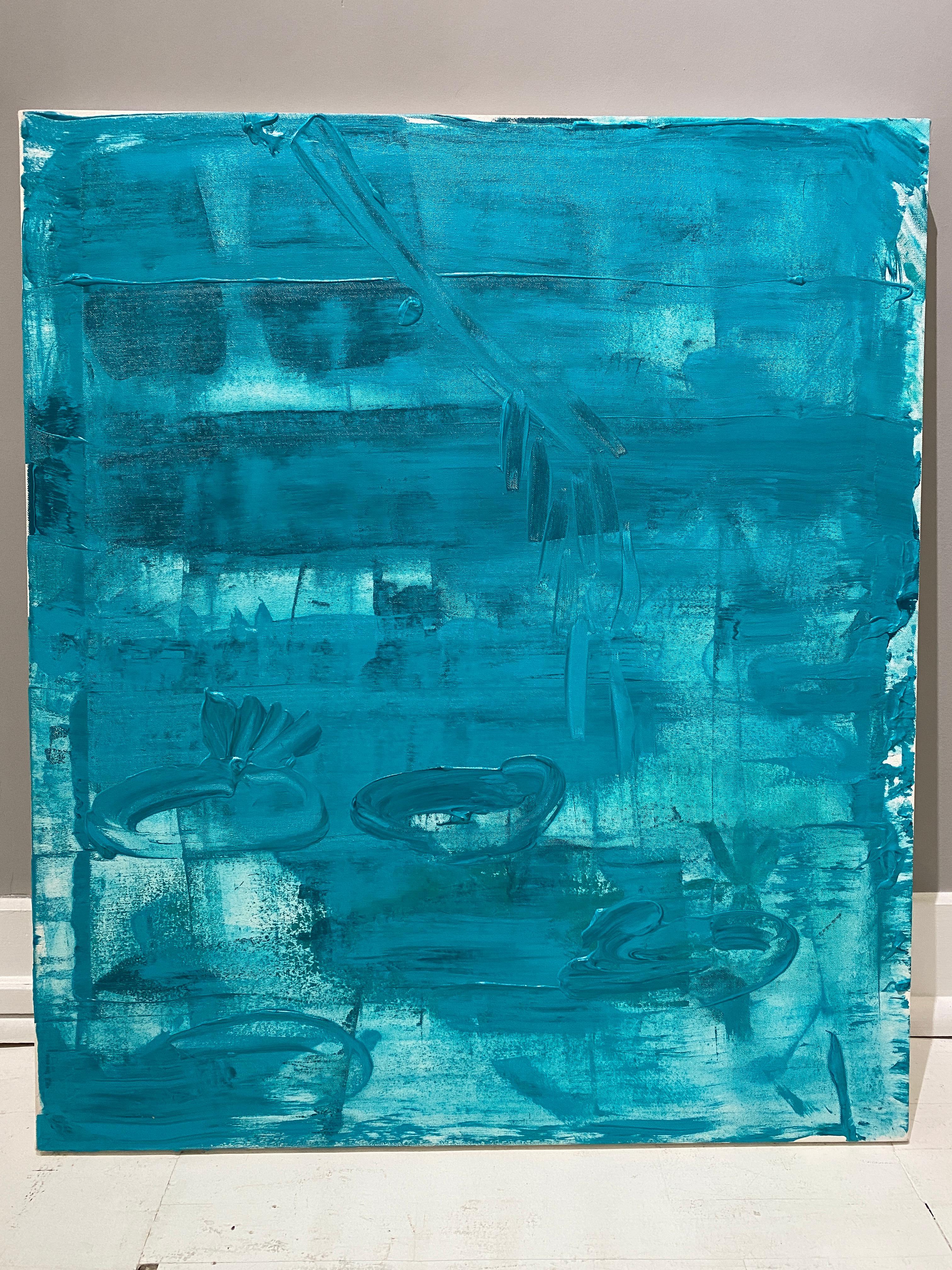 Gigli Mimeo blu - Painting di Darius Yektai