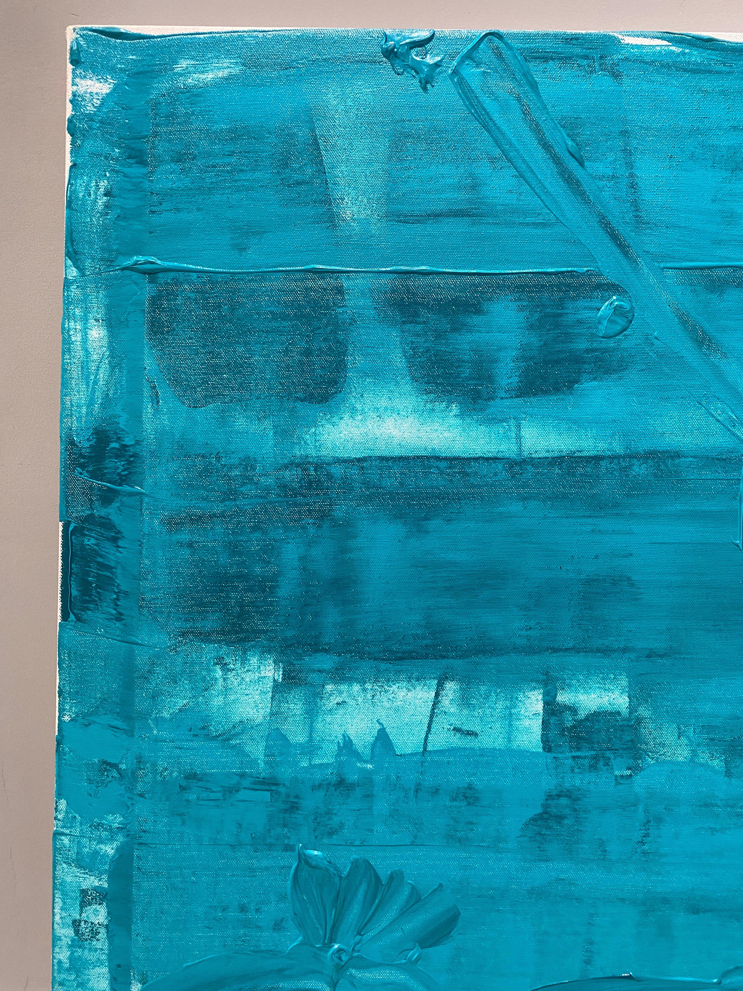Gigli Mimeo blu - Still-Life Painting Blu di Darius Yektai