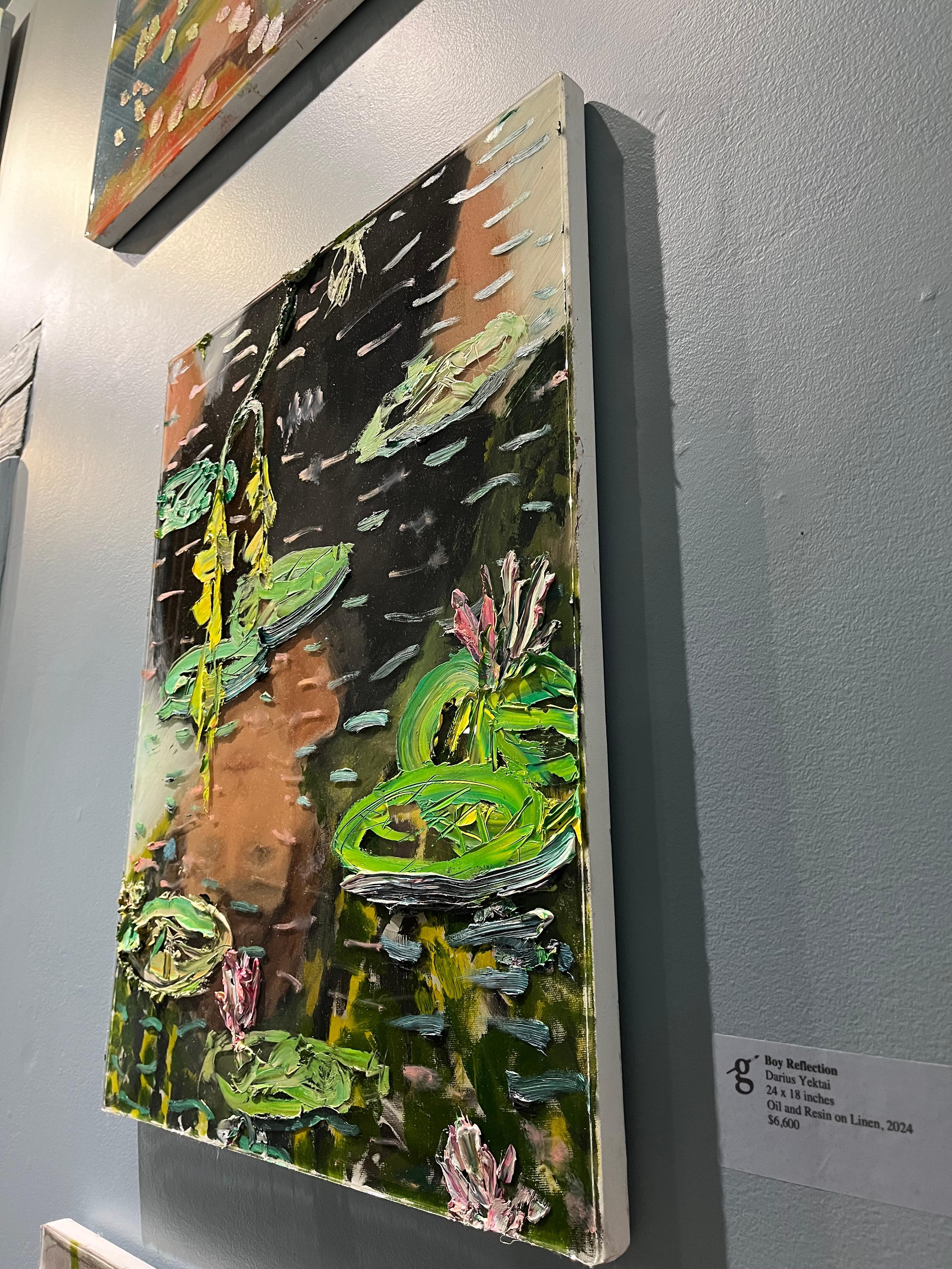 „Boy Reflection“ Reflektion eines Jungen auf der Oberfläche eines Lily Ponds im Angebot 8