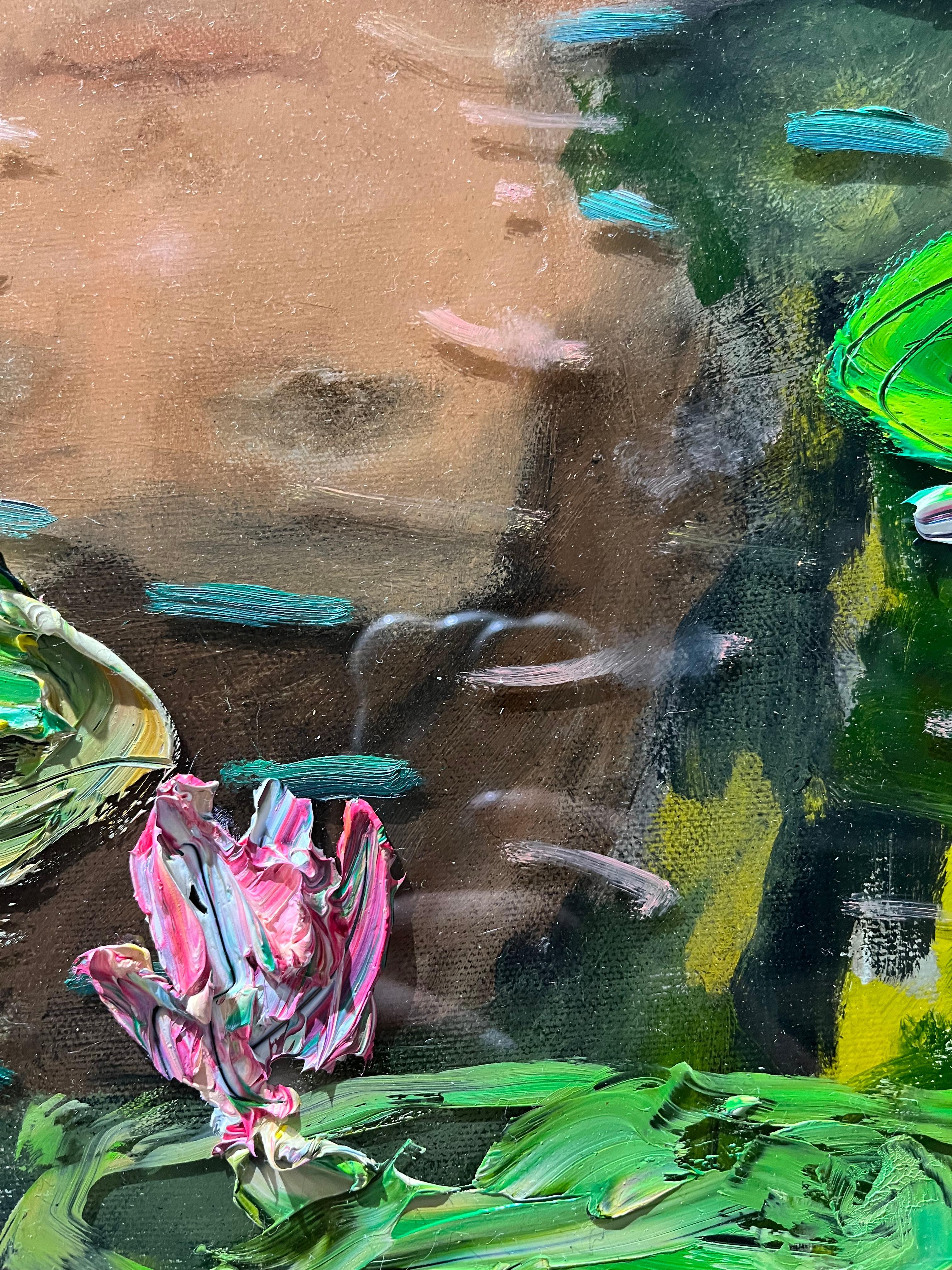 „Boy Reflection“ Reflektion eines Jungen auf der Oberfläche eines Lily Ponds im Angebot 1