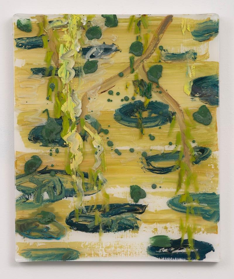 Darius Yektai Abstract Painting – Der Rand des Teichs