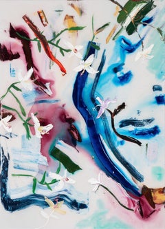 "Falling Lilies with Blue"