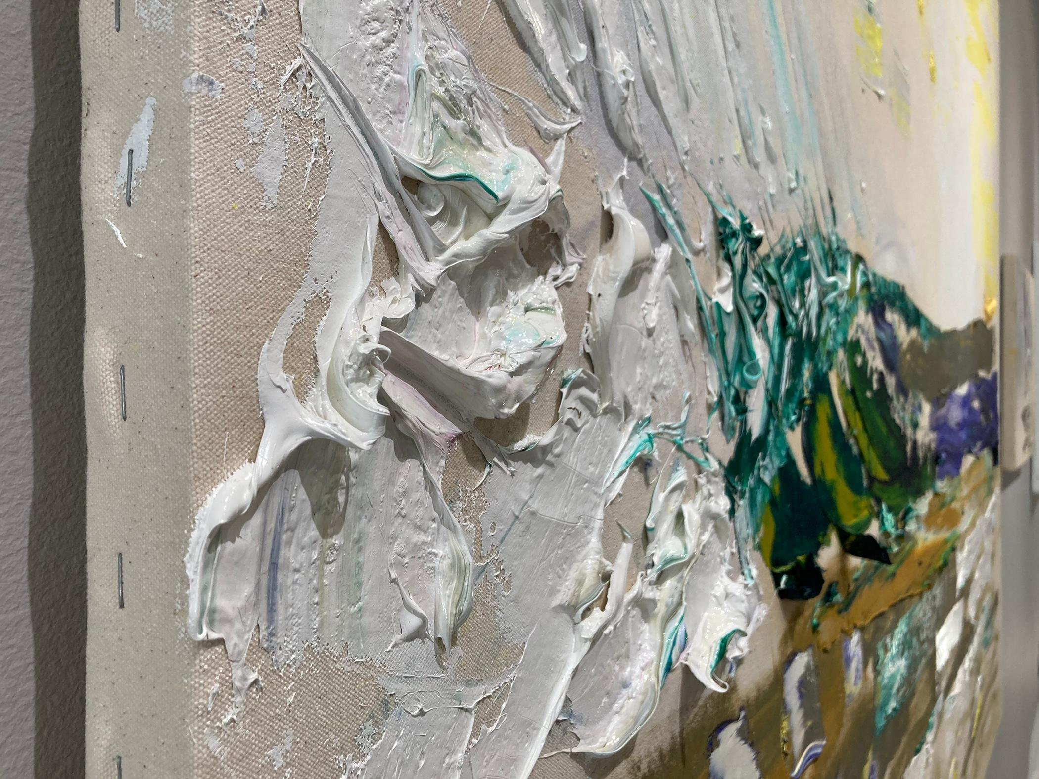 Mandrin à sel - Beige Abstract Painting par Darius Yektai