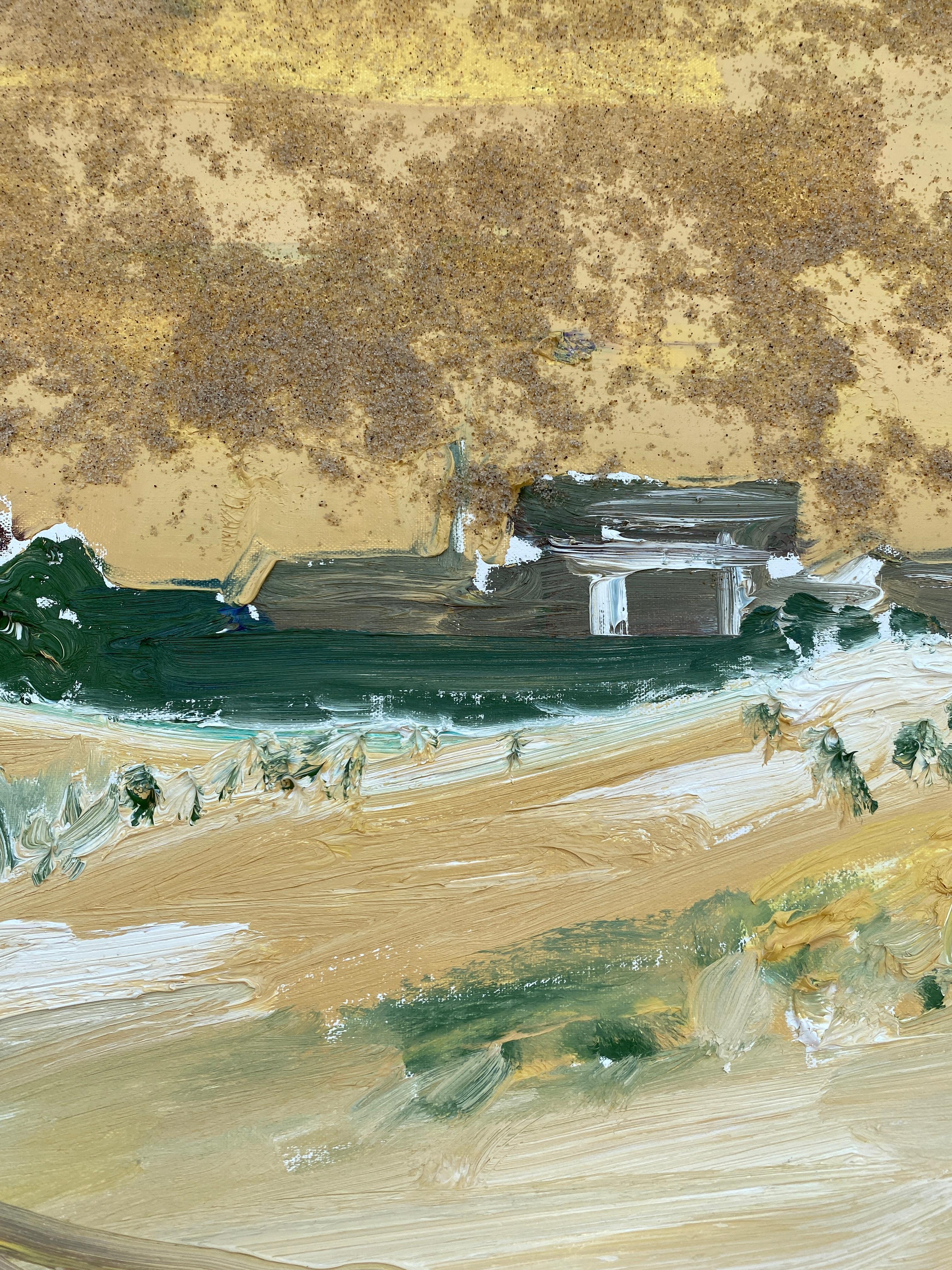 Un homenaje a la playa de Long Island, un cielo dorado brilla sobre la playa lisa con casas a lo lejos. Las huellas de los coches nos recuerdan a los surfistas y pescadores que frecuentan la zona durante todo el año.

Biografía del artista
Darius