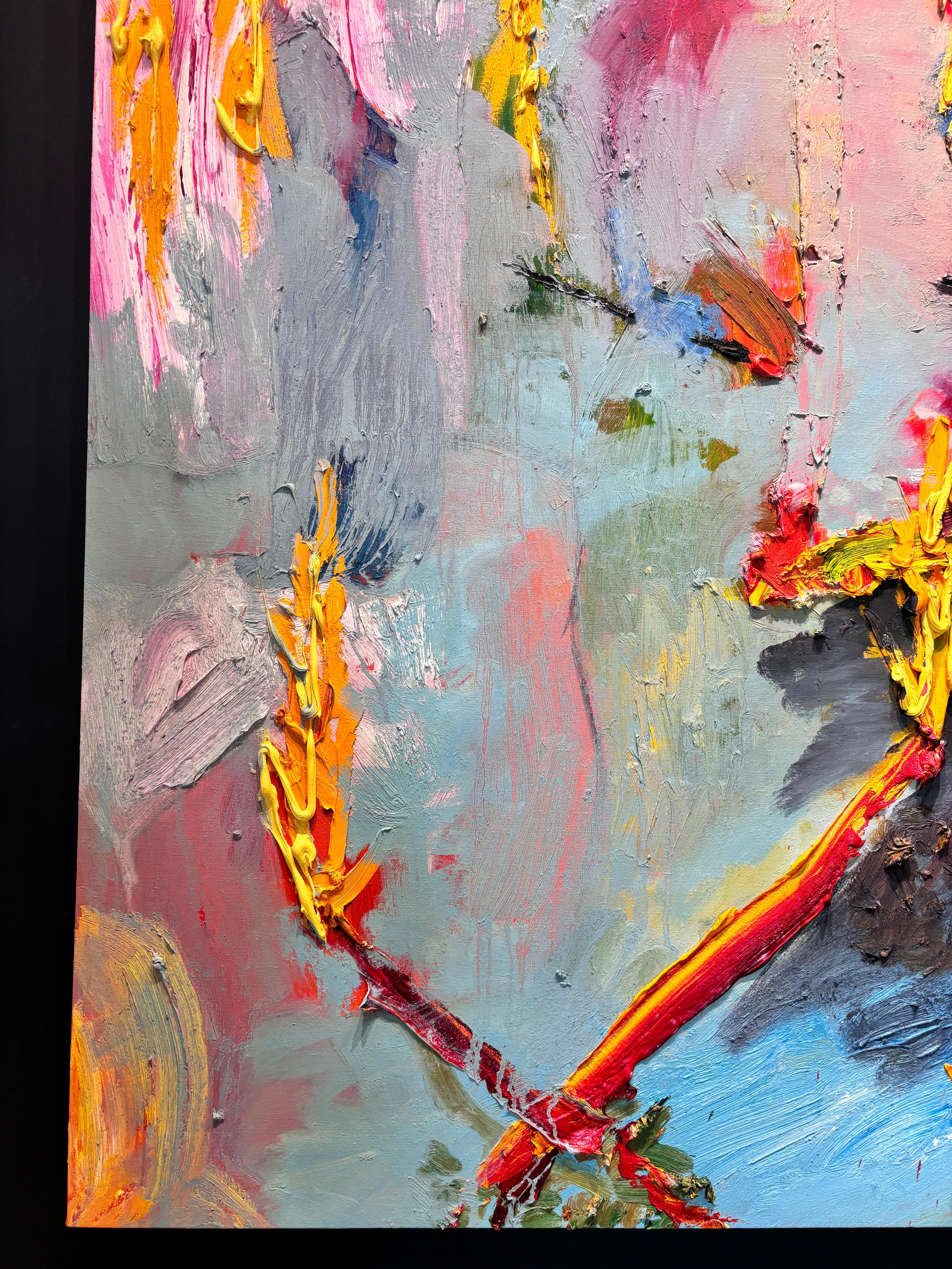 Une peinture à l'huile à grande échelle de Darius Yektai. Prolongement de la populaire 