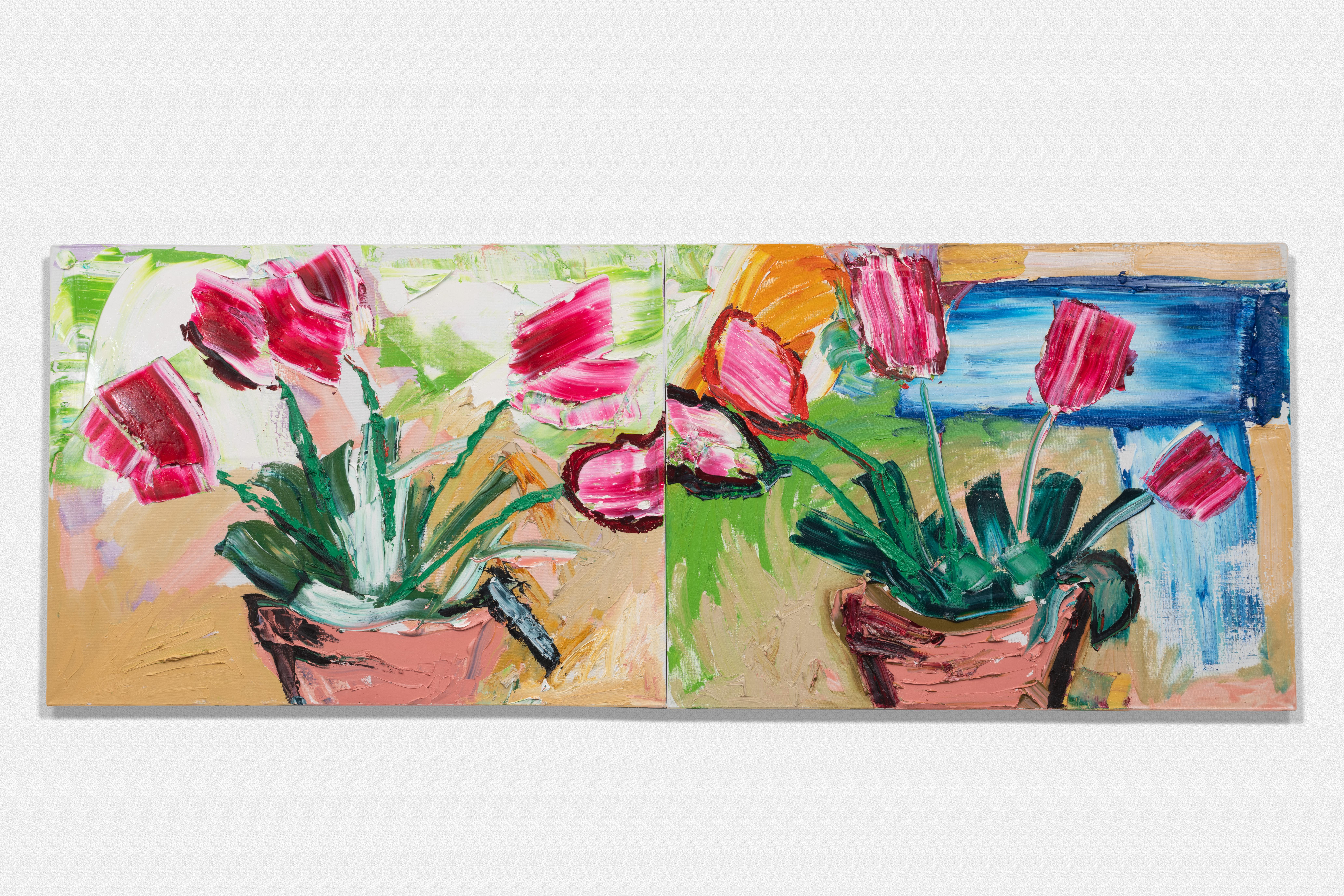 Still-Life Painting de Darius Yektai - Sin título - Dos macetas