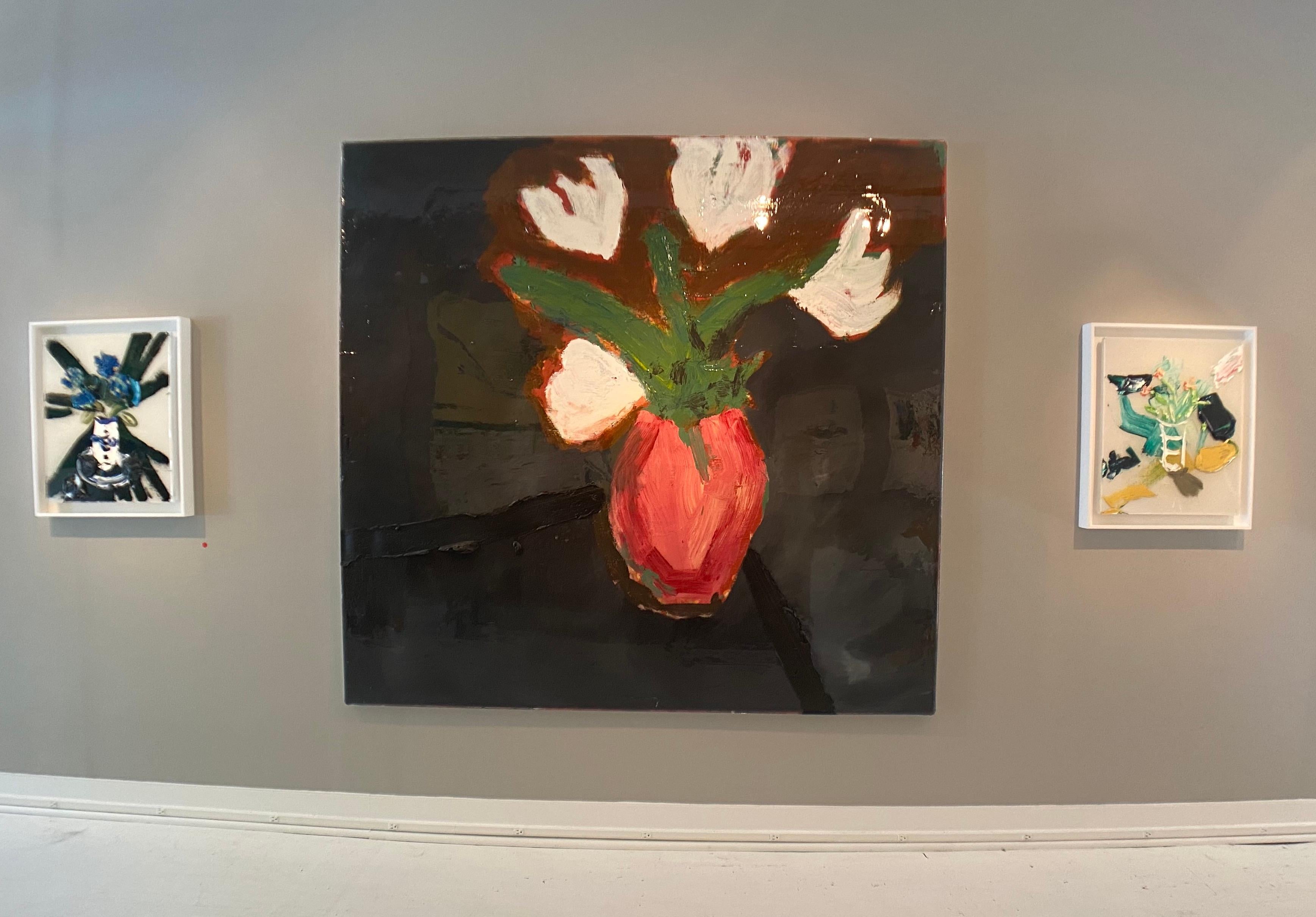 Tulips blanches - Painting de Darius Yektai