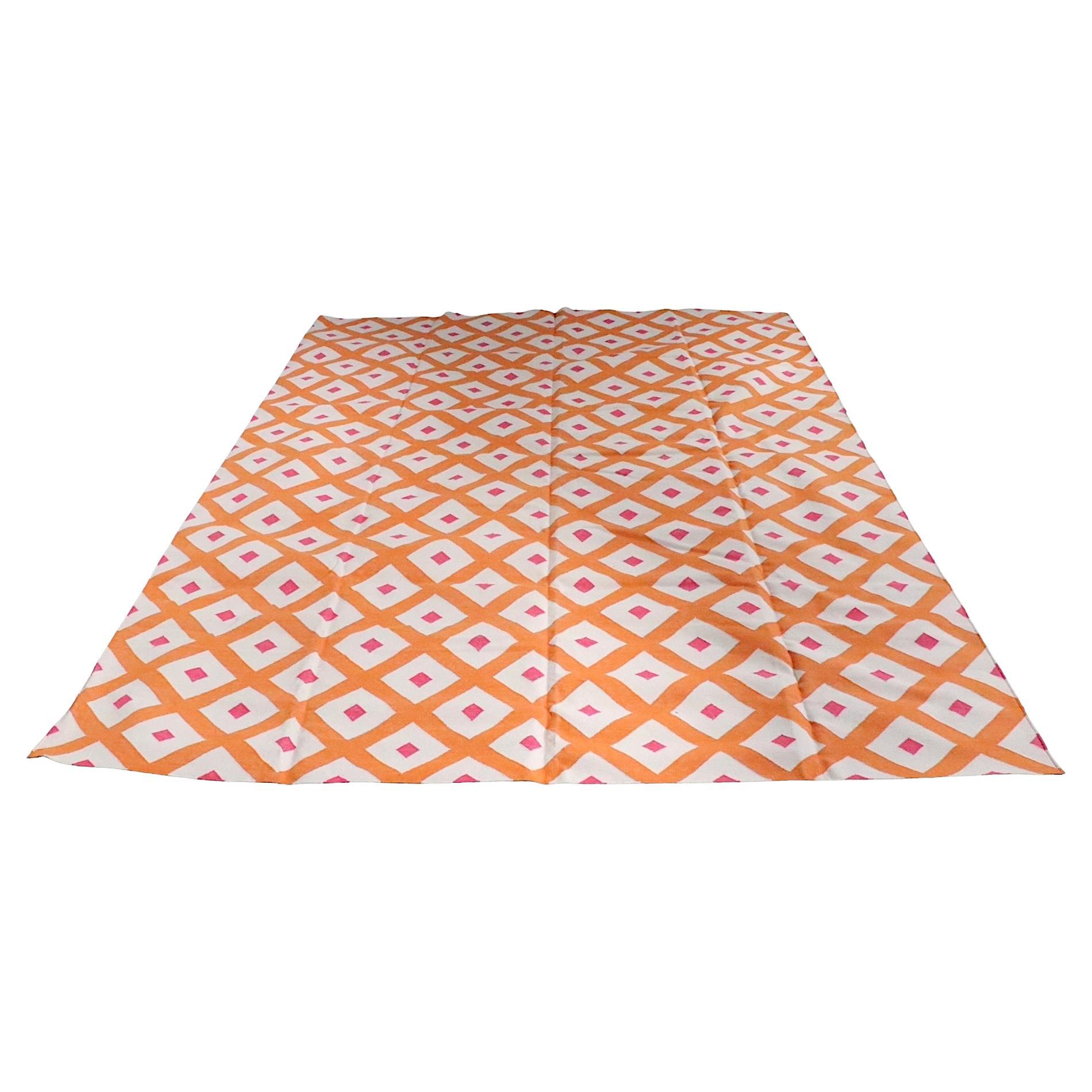 Darjeeilng Orange Dhurrie Rug by the Rug Company, circa 2018