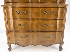 Dark Amber Tone 6 Drawers High Boy French Chest of Drawers by Thomasville MINT!