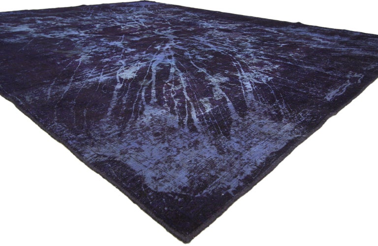 Turkish Rug Artist Distorted Distressed Vintage Turkish Overdyed Rug For Sale at 1stDibs