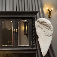 Dark Angel Cellarette Cabinet in Black with Wing Detail by Scarlet Splendour