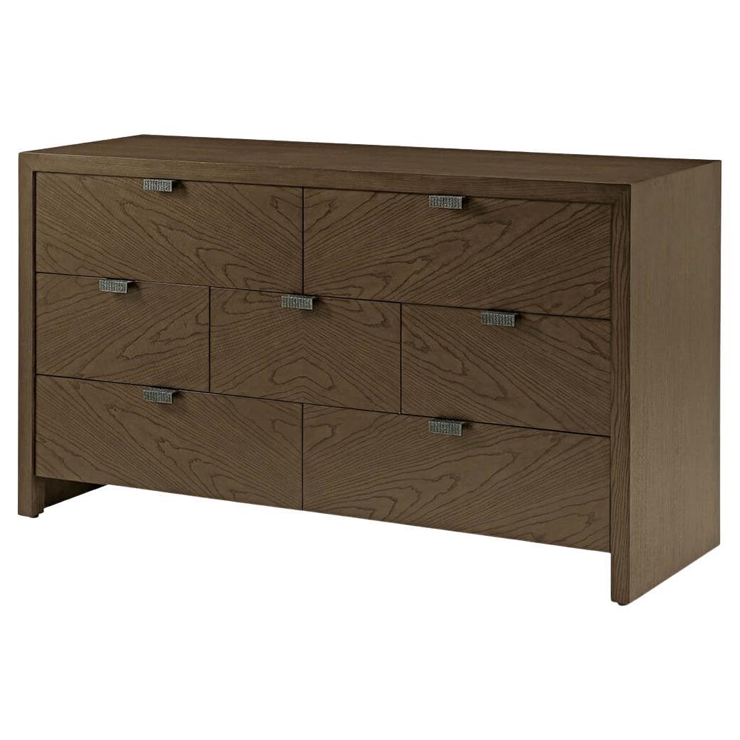 Dark Ash Long Dresser For Sale