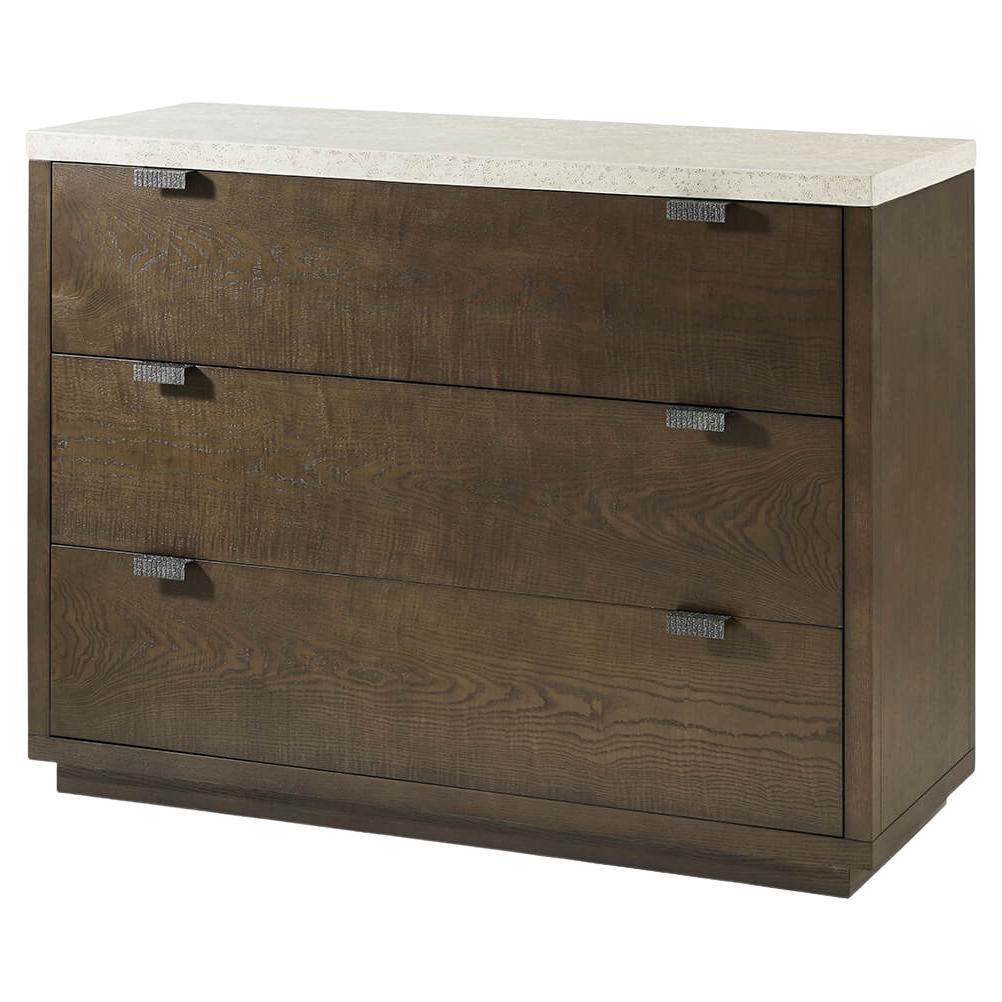 Dark Ash Modern Chest Of Drawers For Sale