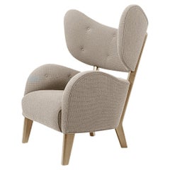Sahco Beige Oscuro Cero Roble Natural Silla My Own Lounge Chair by Lassen