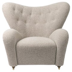 Dark Beige Sahco Zero the Tired Man Lounge Chair by Lassen