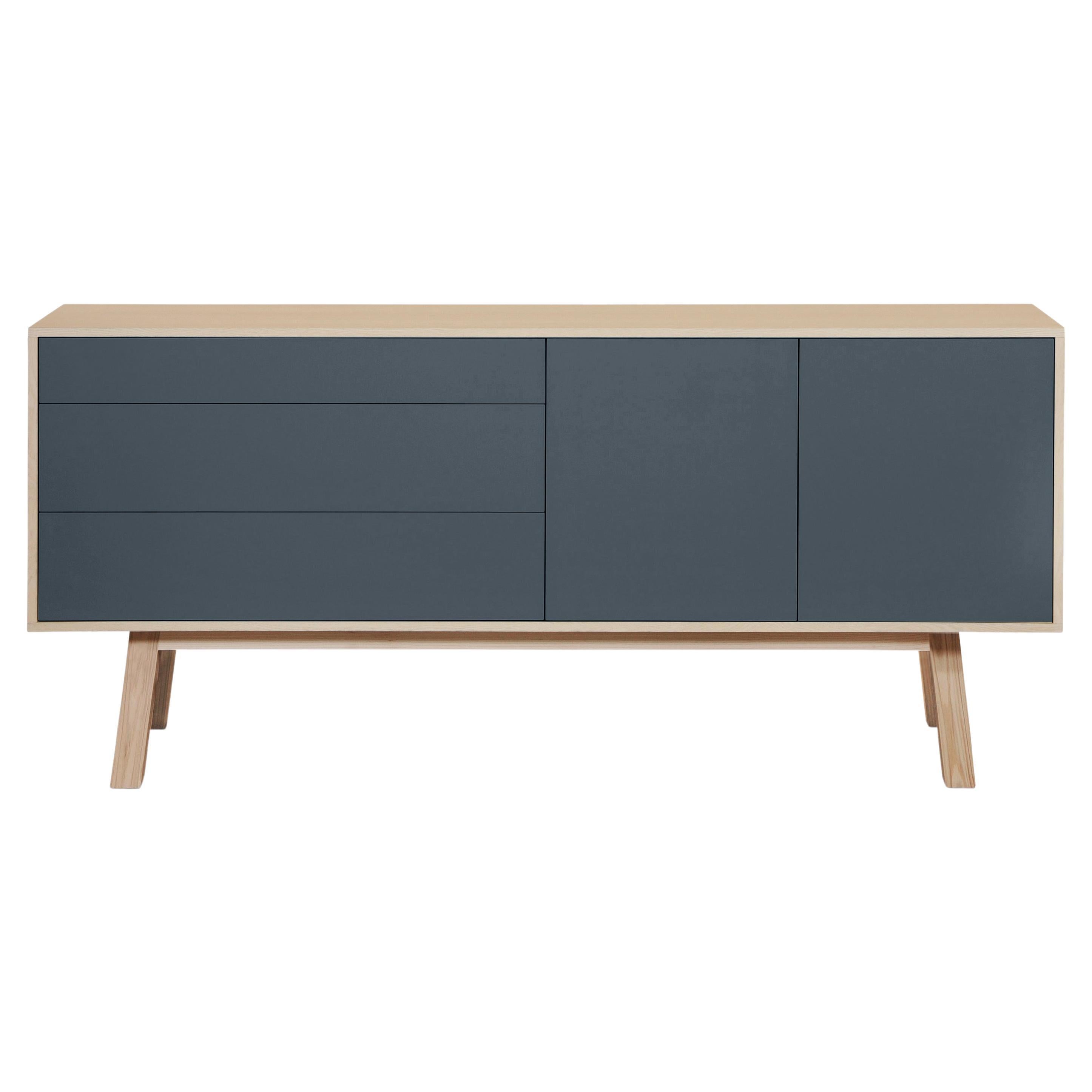 Dark Blue sideboard, Design Eric Gizard - Paris, French Craft made & bespoke