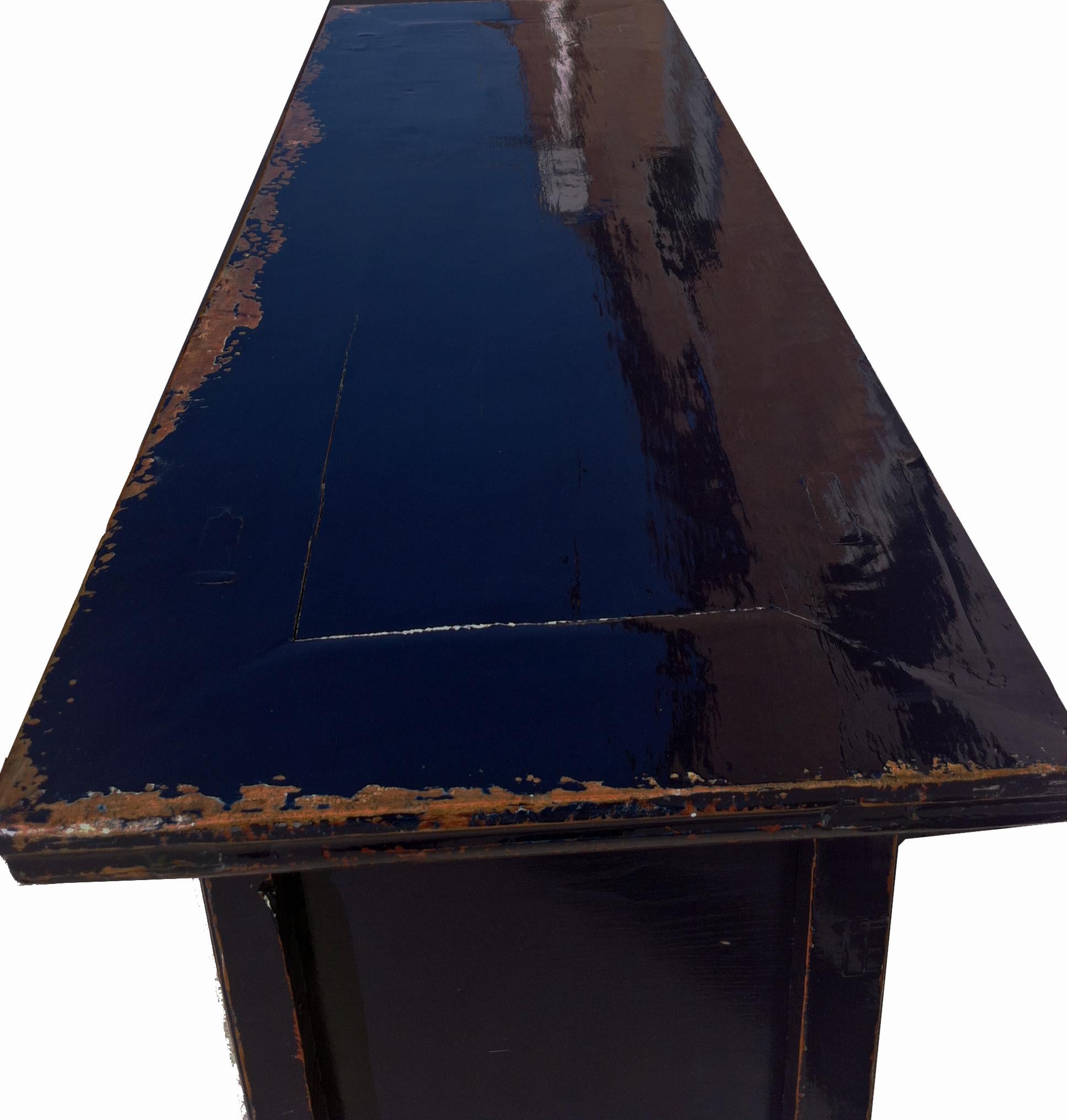 19th Century Dark Blue Altar Sideboard For Sale