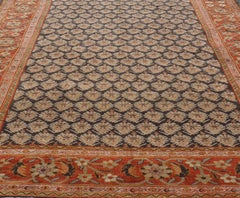 Dark Blue Antique Persian Sultanabad rug in All-Over Paisley 10'3 x 15'2