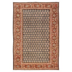 Dark Blue Antique Persian Sultanabad rug in All-Over Paisley 10
3 x 15
2