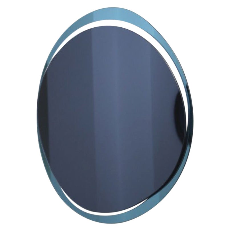 Espejo Esculpido a Mano Azul Oscuro Eclipse X-Grande, Laurene Guarneri