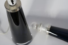 Lampade Orrefors in vetro blu scuro di Carl Fagerlund Orrefors, Svezia, 1970