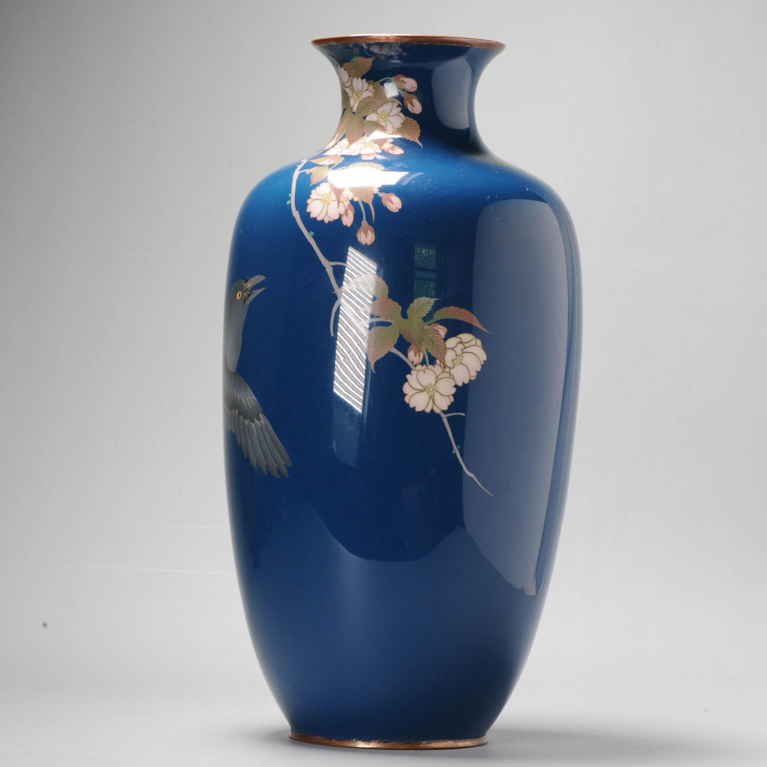 Vaso di alta qualità
Epoca Meiji (1868-1912), XIX secolo

Informazioni aggiuntive:
Materiale: Bronzo e metallo
Materiale primario: Bronzo e Cloisonne
Regione di origine: Giappone
Periodo: xIX secolo
Periodo della dinastia giapponese: Periodo Meiji