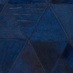 Dark Blue Round Customizable Trilogia Cowhide Runner X-Large