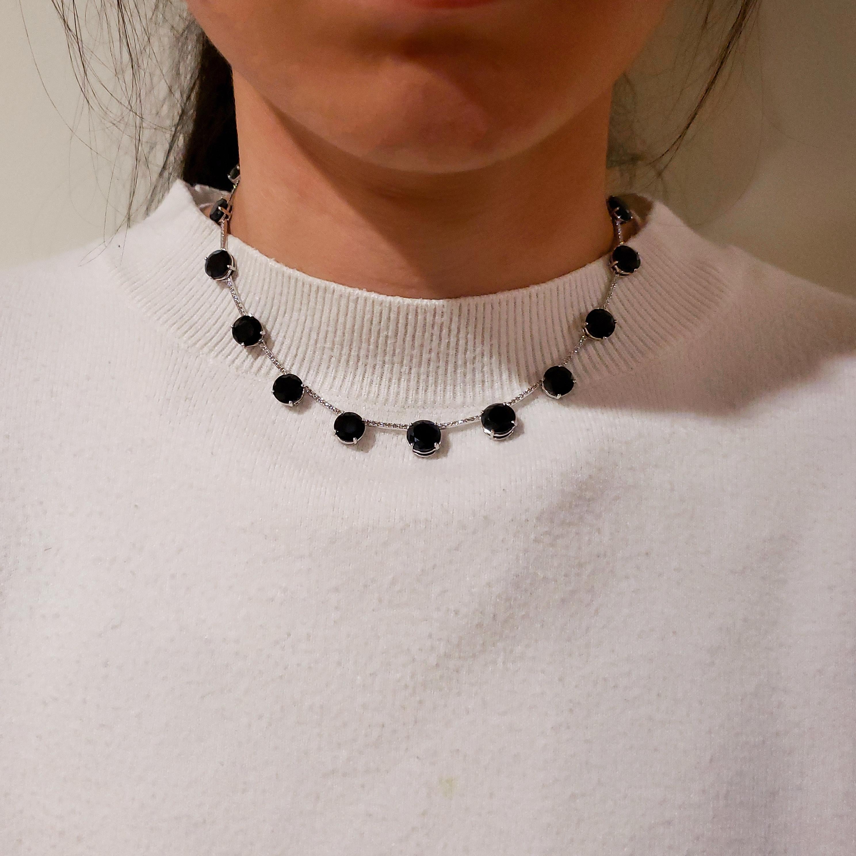 dark blue sapphire necklace