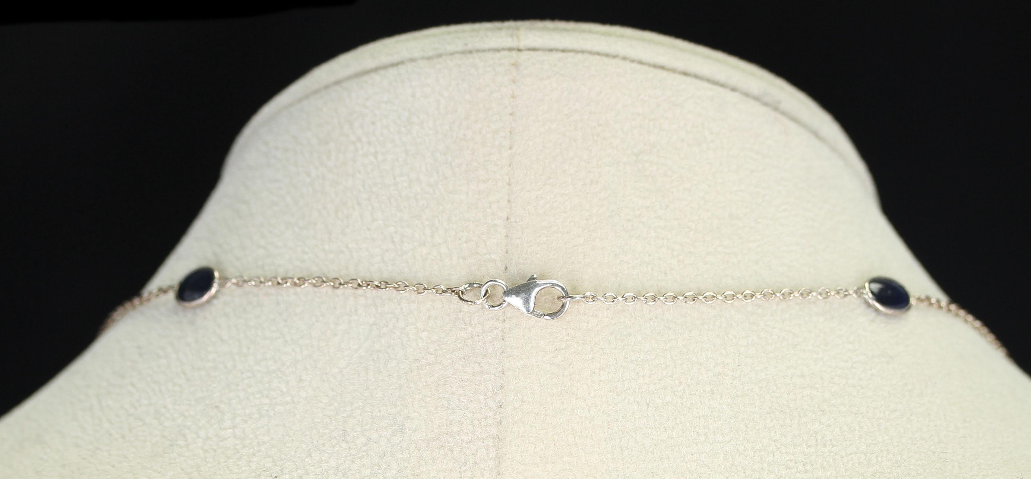 cabochon sapphire necklace