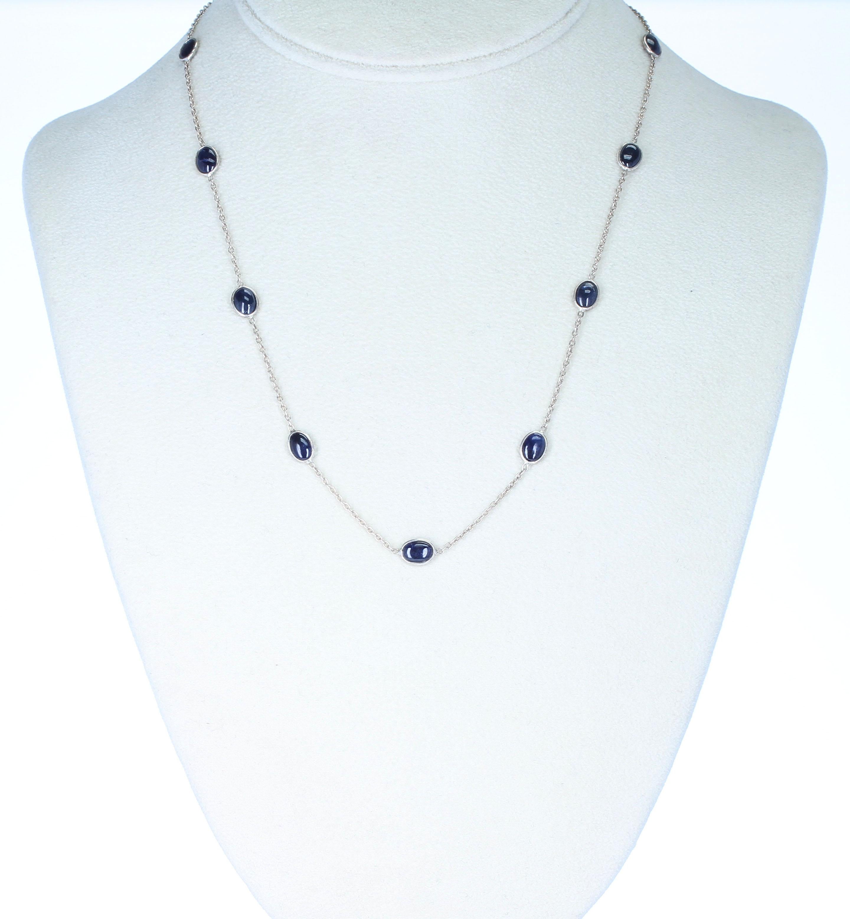 dark blue sapphire necklace