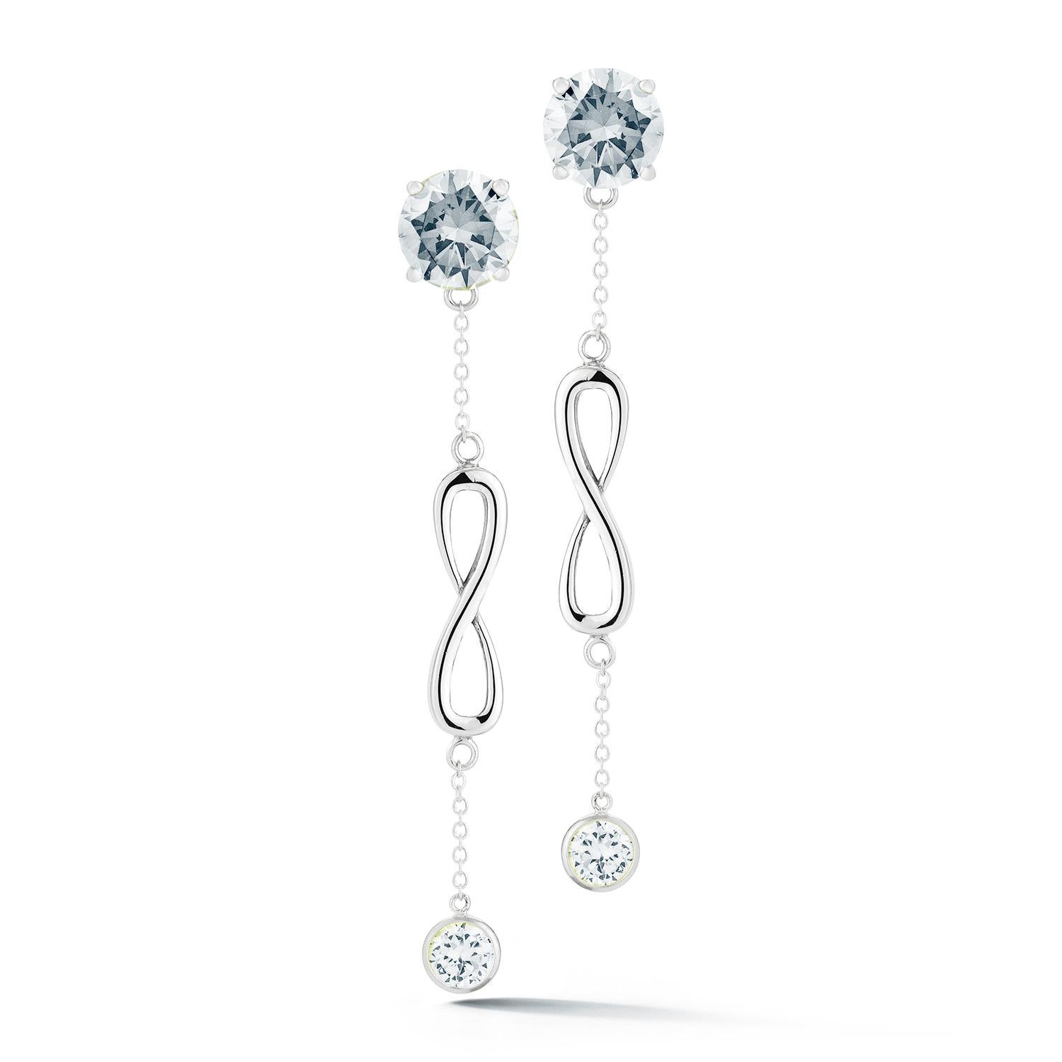 Designed in NYC

.925 Sterling Silver 2 x 20 mm Dark Blue Topaz Double Stone Infinity Chain Earrings. When it comes to self-expression, the style possibilities are endless. Double stone infinity chain earrings:

.925 sterling silver 
High-polish