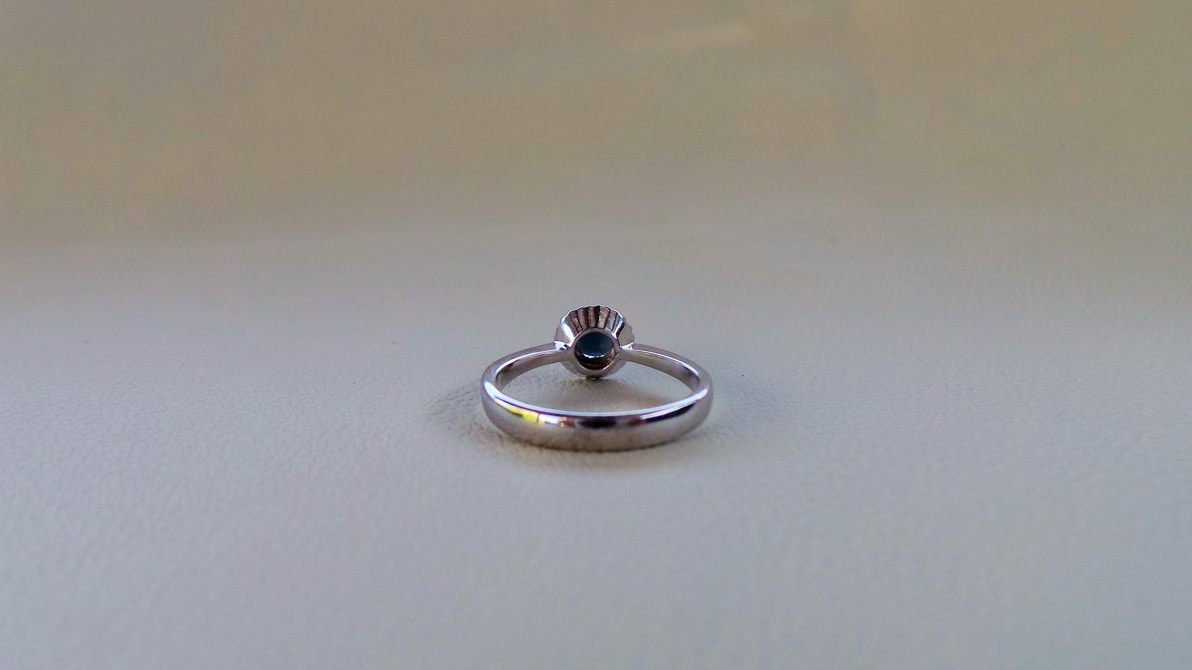 dark blue diamond ring