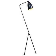 Dark Blue Scandinavian Modern Grasshopper Floor Lamp, Greta Magnusson Grossmann