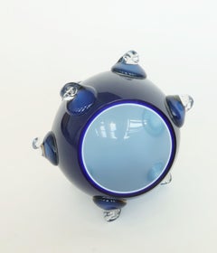 Dark Blue Seashell Crystal Glass Object by Maroeska Metz