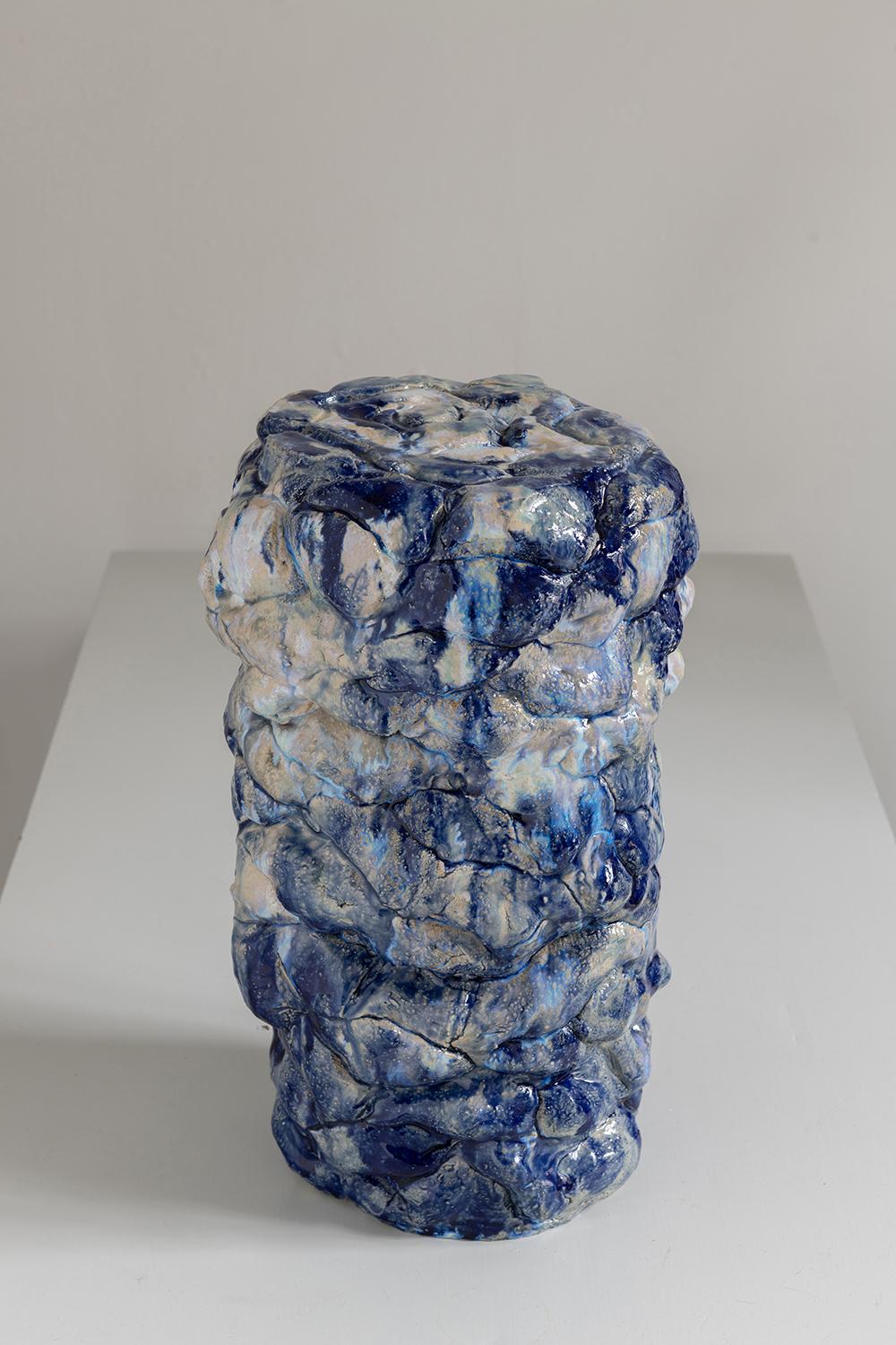 Modern Dark Blue Sidechair by Natasja Alers For Sale