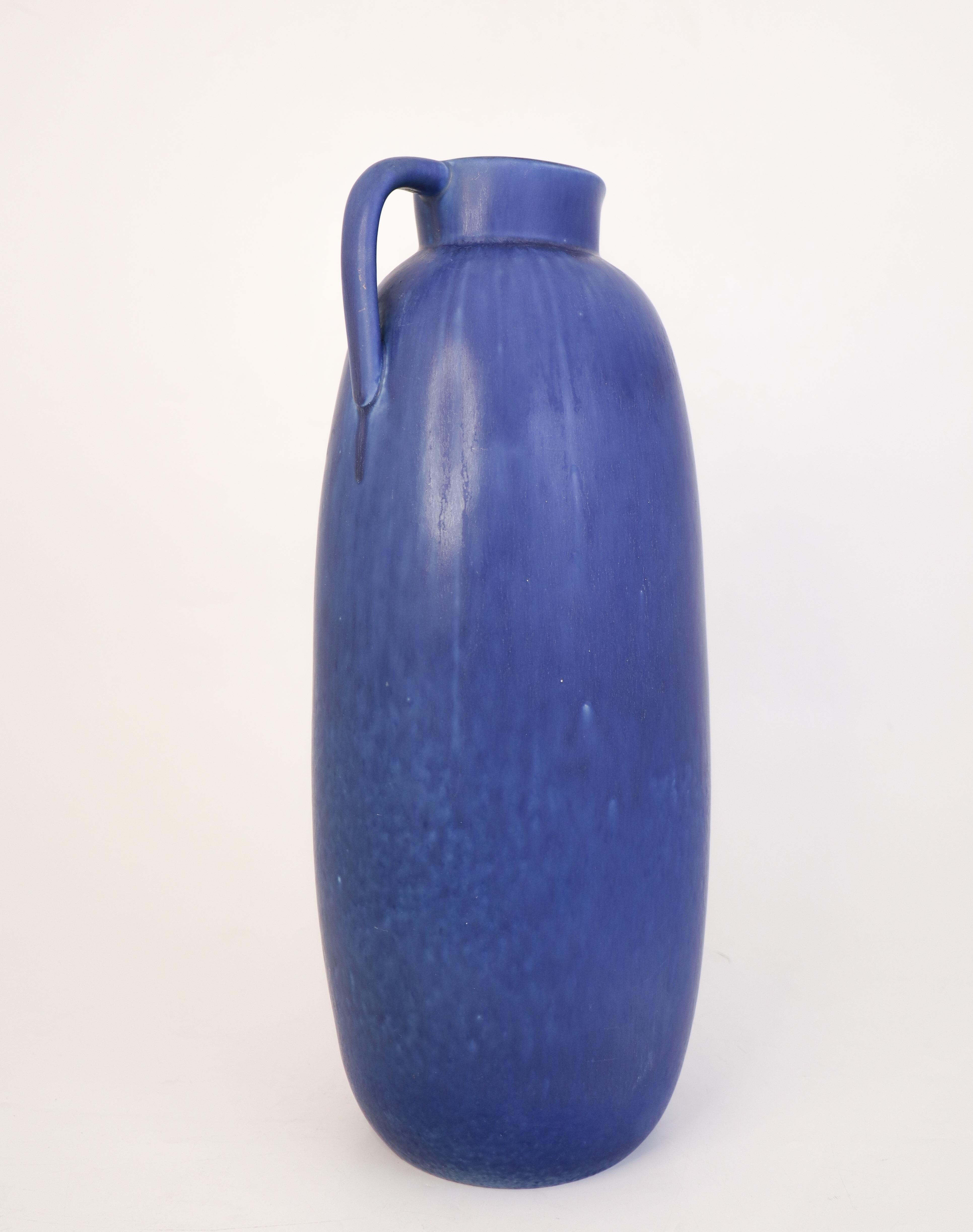 Scandinavo moderno Vaso blu scuro - Carl-Harry Stålhane  - Rörstrand - Inizio anni '40 in vendita