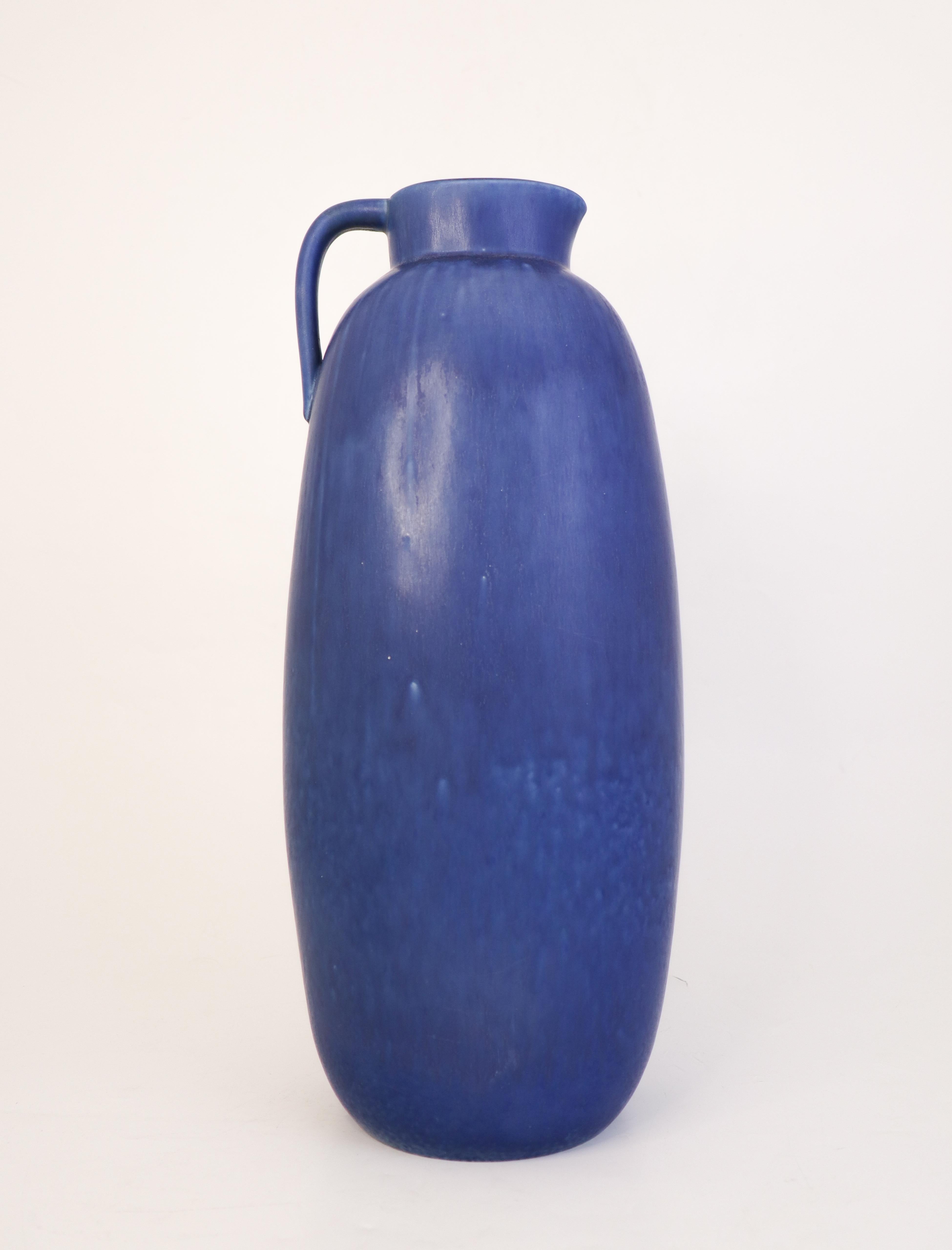 Svedese Vaso blu scuro - Carl-Harry Stålhane  - Rörstrand - Inizio anni '40 in vendita